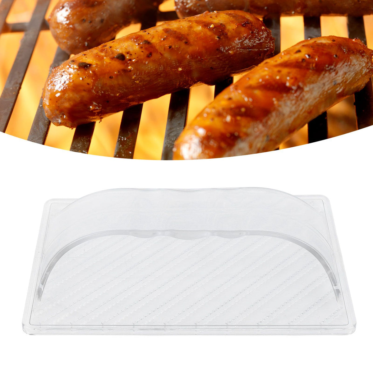 Hot Dog Slicing Tool Easy To Clean Plastic Sausage Cutter for BBQ Outdoor Camping Grill Transparent