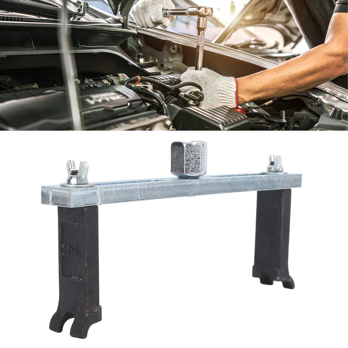 Fuel Pump Removal Tool Fuel Pump Tank Lid Cover Adjustable Spanner Wrench Removal Tool 2 Claw Curved Angle Type
