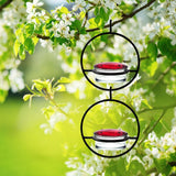 Beautiful Circular Hanging Hummingbird Feeder Outdoor Hanging Humming Bird Feeder 2pc