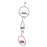 3 Pcs Hummingbird Feeder Metal Hanging Bird Feeder for Outdoor Garden Backyard Terrace