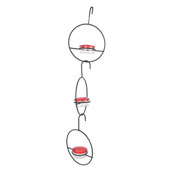 3 Pcs Hummingbird Feeder Metal Hanging Bird Feeder for Outdoor Garden Backyard Terrace