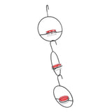 3 Pcs Hummingbird Feeder Metal Hanging Bird Feeder for Outdoor Garden Backyard Terrace - Side View