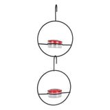 3 Pcs Hummingbird Feeder Metal Hanging Bird Feeder for Outdoor Garden Backyard Terrace - Rear View