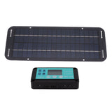 20W Solar Panel Black Solar Cell with Waterproof MPPT Controller for RV Home Vehicle Travel Camping - Close-Up Angle