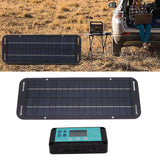 20W Solar Panel Black Solar Cell with Waterproof MPPT Controller for RV Home Vehicle Travel Camping - Extra Image