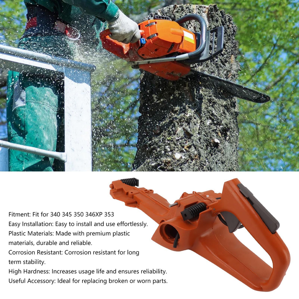 Chainsaw Fuel Tank Handle for 340 345 350 346XP 353 Easy Installation High Hardness Chainsaw Part