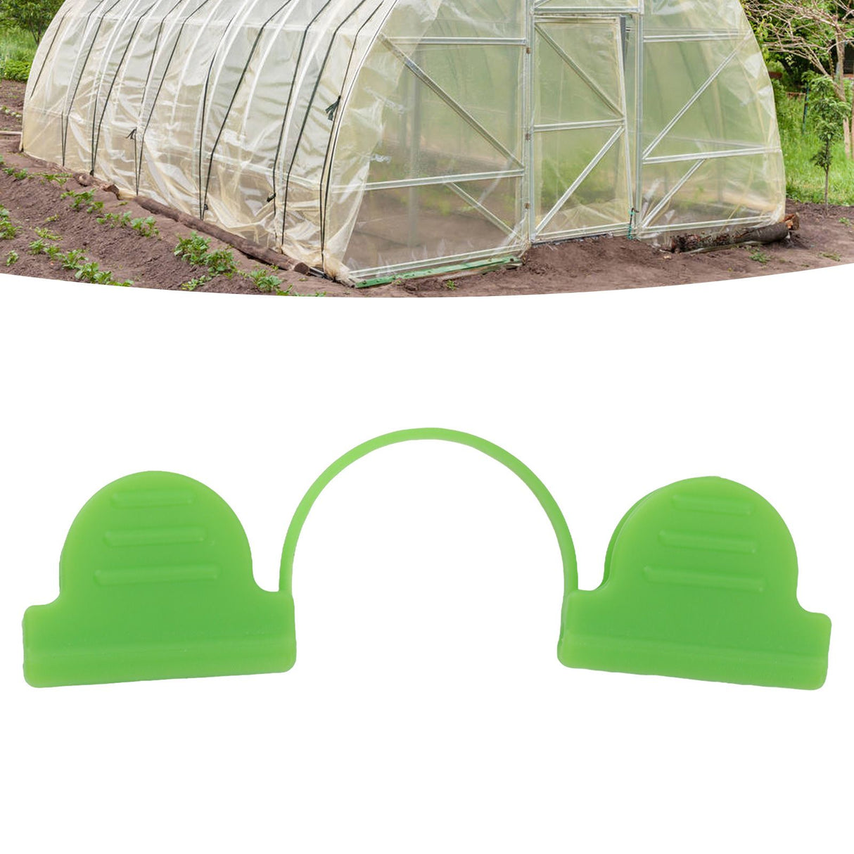 100PCS Greenhouse Arch Frame Double Head Plastic Clip Heating Press Film Clip Clamp 7mm