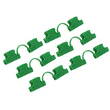 50Pcs Greenhouse Clamp PE Plastic 2 Head Plant Film Clamp Soil Sheet Clip for Horticulture 16mm / 0.63in