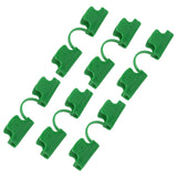 50Pcs Greenhouse Clamp PE Plastic 2 Head Plant Film Clamp Soil Sheet Clip for Horticulture 16mm / 0.63in - Top-Down View