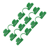 50Pcs Greenhouse Clamp PE Plastic 2 Head Plant Film Clamp Soil Sheet Clip for Horticulture 16mm / 0.63in - 45-Degree Angle