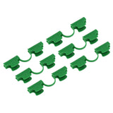 50Pcs Greenhouse Clamp PE Plastic 2 Head Plant Film Clamp Soil Sheet Clip for Horticulture 16mm / 0.63in - Low Angle
