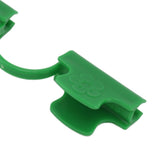 50Pcs Greenhouse Clamp PE Plastic 2 Head Plant Film Clamp Soil Sheet Clip for Horticulture 16mm / 0.63in