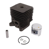 Cylinder Piston Assembly Kit 33.5mm Aluminum Alloy Trimmer Cylinder Piston Replacement for Homelite S25 Garden Tools Spare Parts - Side View