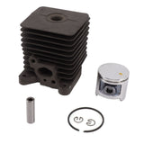 Cylinder Piston Assembly Kit 33.5mm Aluminum Alloy Trimmer Cylinder Piston Replacement for Homelite S25 Garden Tools Spare Parts