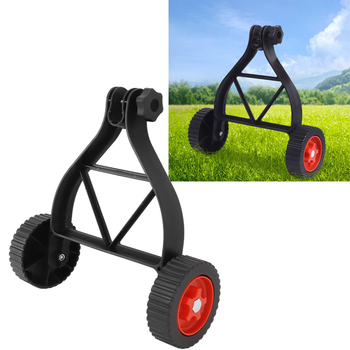 Cordless Grass Trimmer Adjustable Support Wheels Lithium Ion Mower Auxiliary Wheel Enjoy Smooth Landscaping Experience