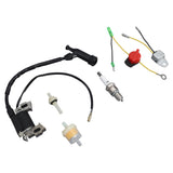 Ignition Coil Spark Plug Air Filter Stop Switch Engine Replacement Parts for GX120 GX160 GX200 5.5HP 6.5HP Engine - Front View