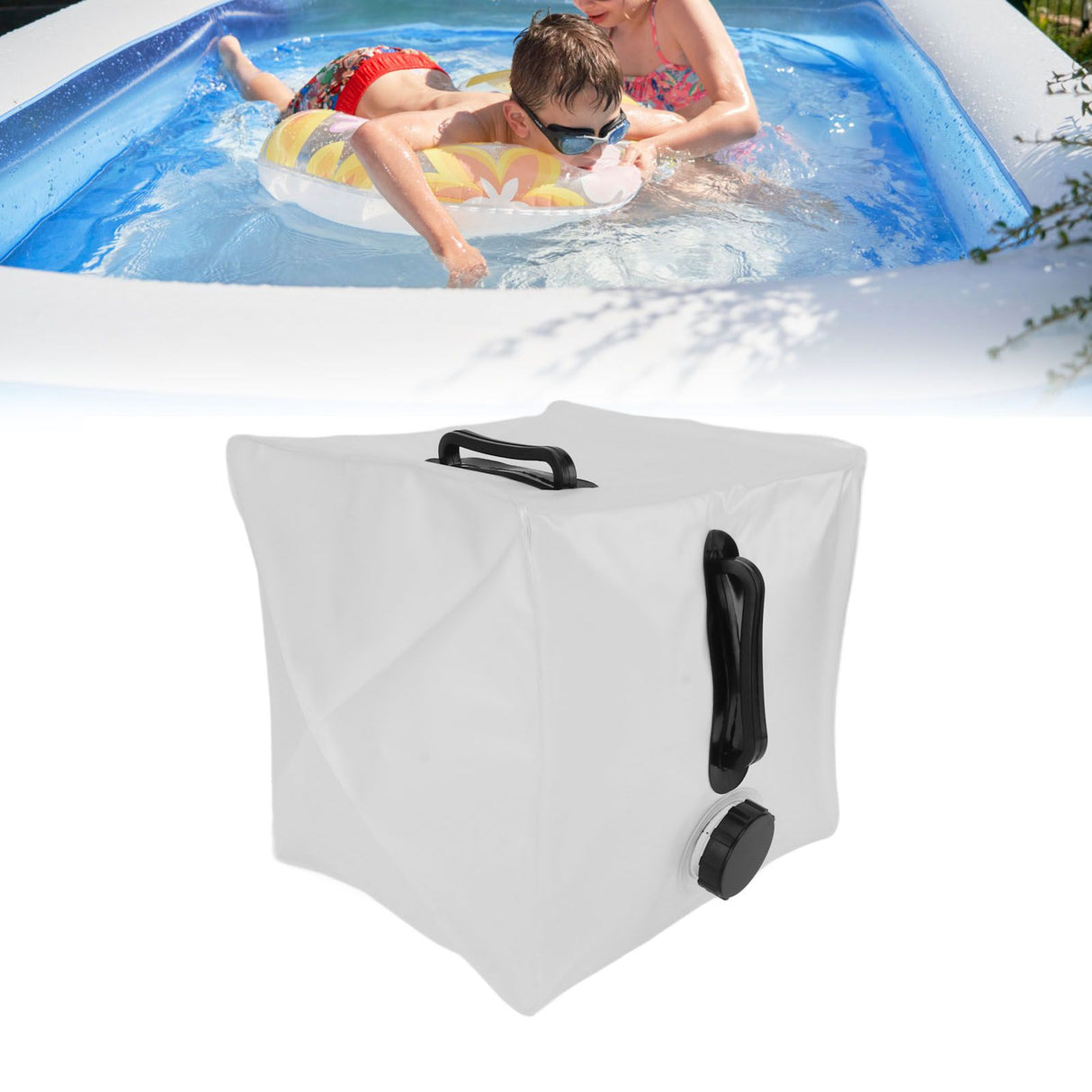 20L Pool Weight Sand Bags Dual Handle Folding Transparent Waterproof Universal Pool Steps Weights for Above Ground Pool Style 2