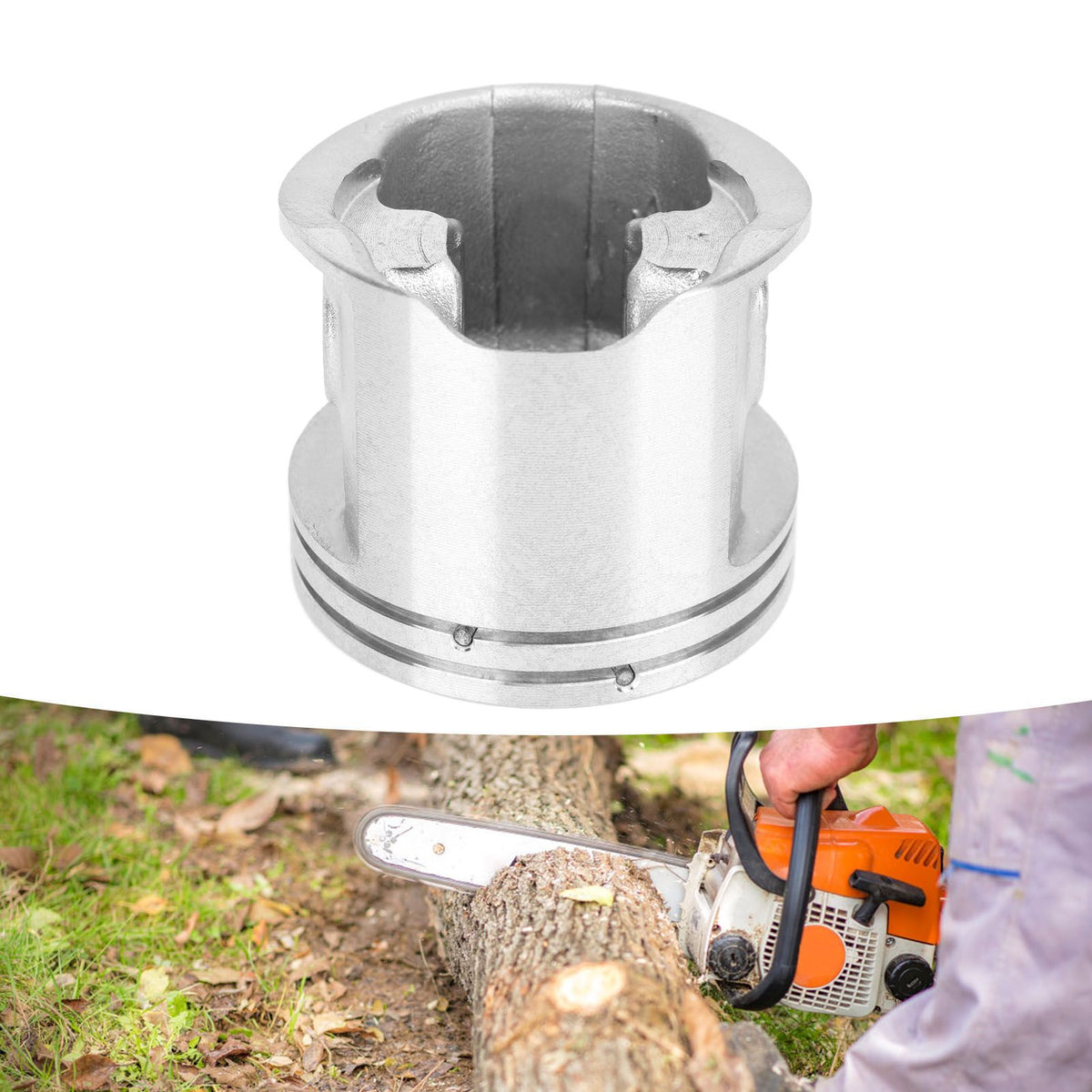 47mm Chainsaw Piston Ring Kit Aluminum High Hardness 47mm Piston Ring Pin Kit for Electric Chainsaw