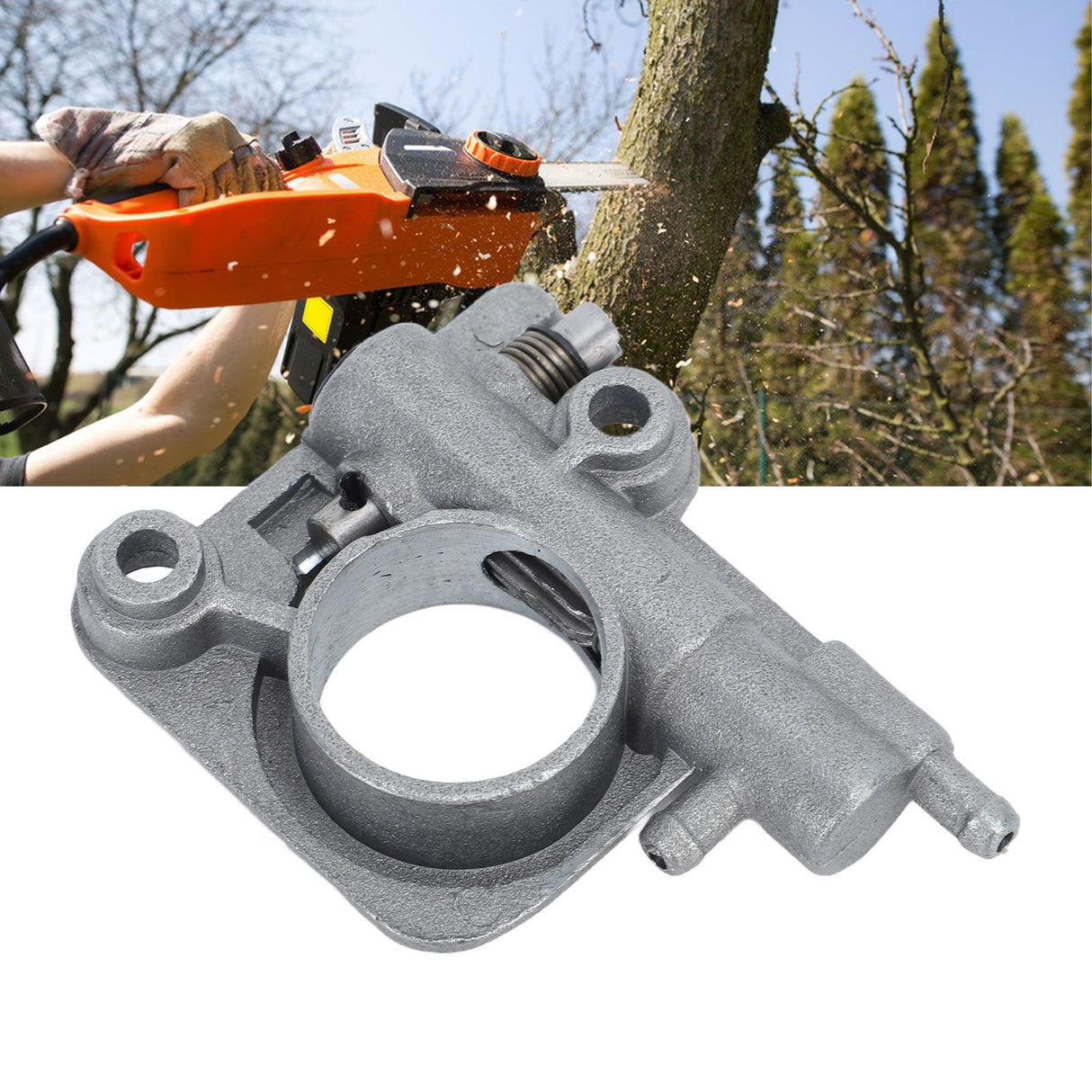 Reliable Chainsaw Oil Pump Iron High Hardness Engine Oil Pump for CS350 CS2600 Oil Pump