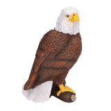 Bald Eagle Statue Head Turn Style Rich Details Stable Durable Resin Patriotic Eagle Figurine for Office Family Cafe