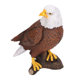 Bald Eagle Statue Head Turn Style Rich Details Stable Durable Resin Patriotic Eagle Figurine for Office Family Cafe - Side View