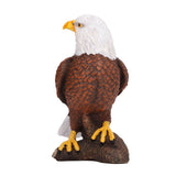 Bald Eagle Statue Head Turn Style Rich Details Stable Durable Resin Patriotic Eagle Figurine for Office Family Cafe