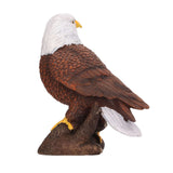 Bald Eagle Statue Head Turn Style Rich Details Stable Durable Resin Patriotic Eagle Figurine for Office Family Cafe - Close-Up Angle