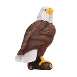Bald Eagle Statue Head Turn Style Rich Details Stable Durable Resin Patriotic Eagle Figurine for Office Family Cafe