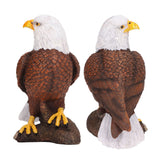 Bald Eagle Statue Head Turn Style Rich Details Stable Durable Resin Patriotic Eagle Figurine for Office Family Cafe