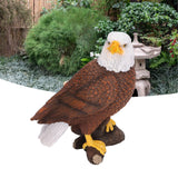 Bald Eagle Statue Head Turn Style Rich Details Stable Durable Resin Patriotic Eagle Figurine for Office Family Cafe - Extra Image