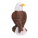 Bald Eagle Statue Head Turn Style Rich Details Stable Durable Resin Patriotic Eagle Figurine for Office Family Cafe - Extra Image