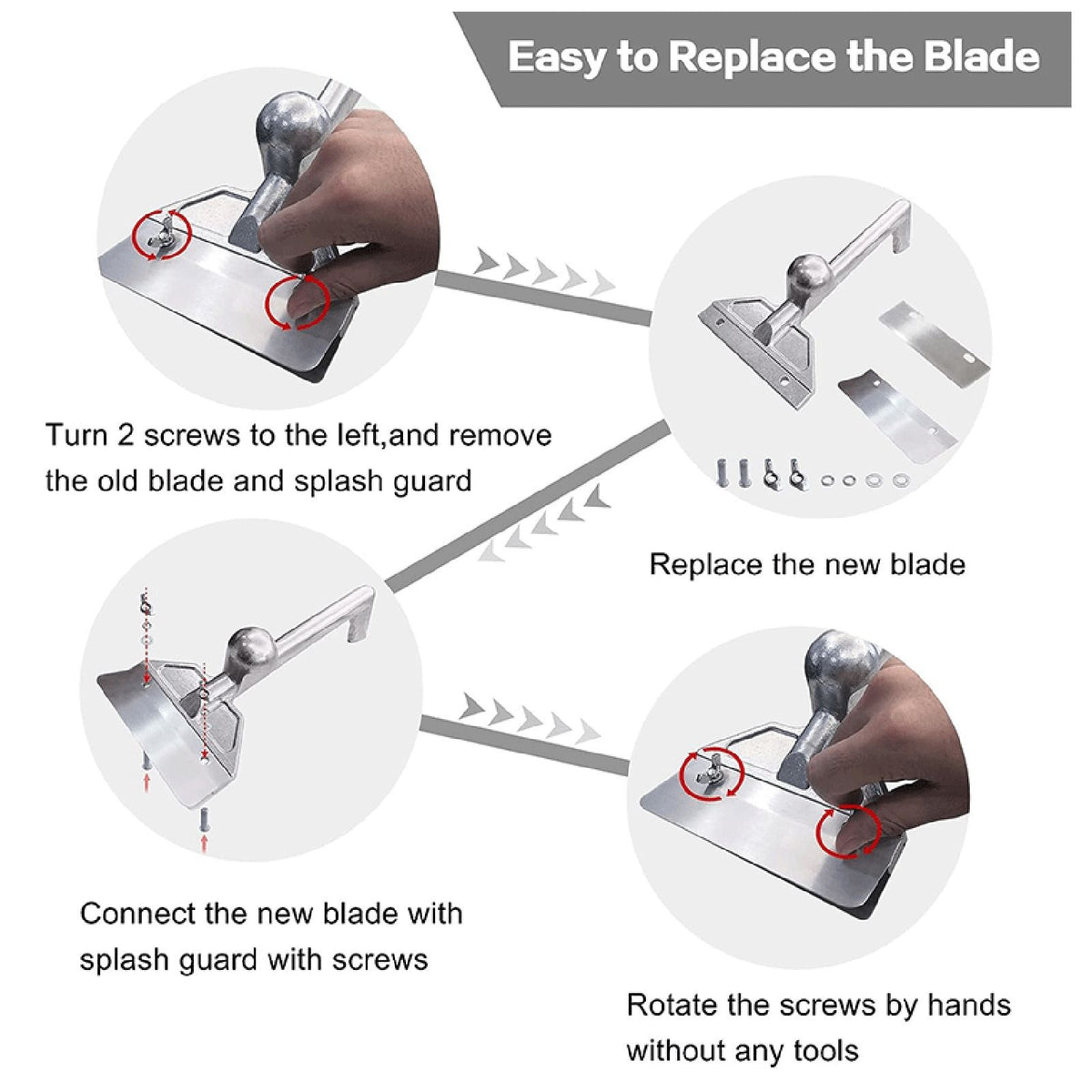 4PCS Grill Scraper Blades Stainless Steel Heavy Duty Griddle Scraper Replacement Blade Accessories for Outdoor BBQ Grill Cleaning Tools