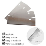 4PCS Grill Scraper Blades Stainless Steel Heavy Duty Griddle Scraper Replacement Blade Accessories for Outdoor BBQ Grill Cleaning Tools - Low Angle
