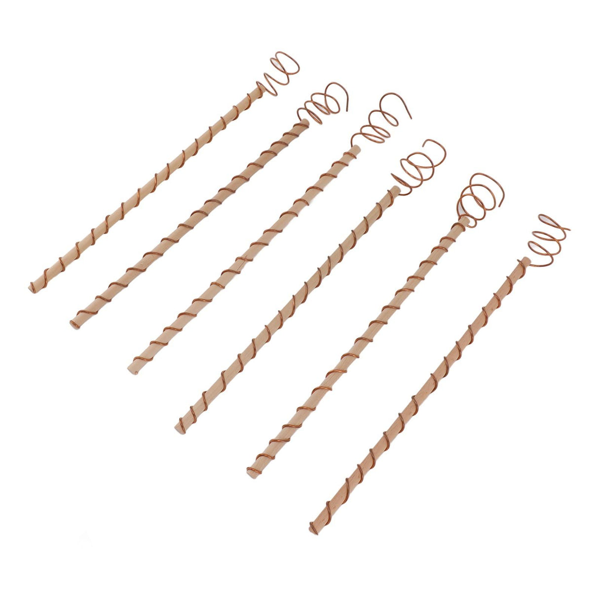 6PCS Electroculture Stakes Stable Support Garden Antenna Copper Coil for Growing Garden Plants Fruits Vegetables