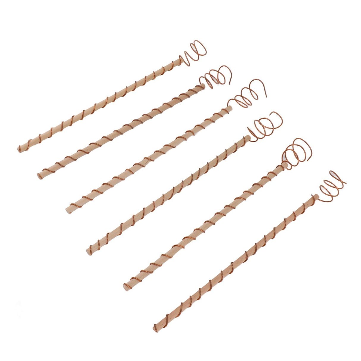 6PCS Electroculture Stakes Stable Support Garden Antenna Copper Coil for Growing Garden Plants Fruits Vegetables