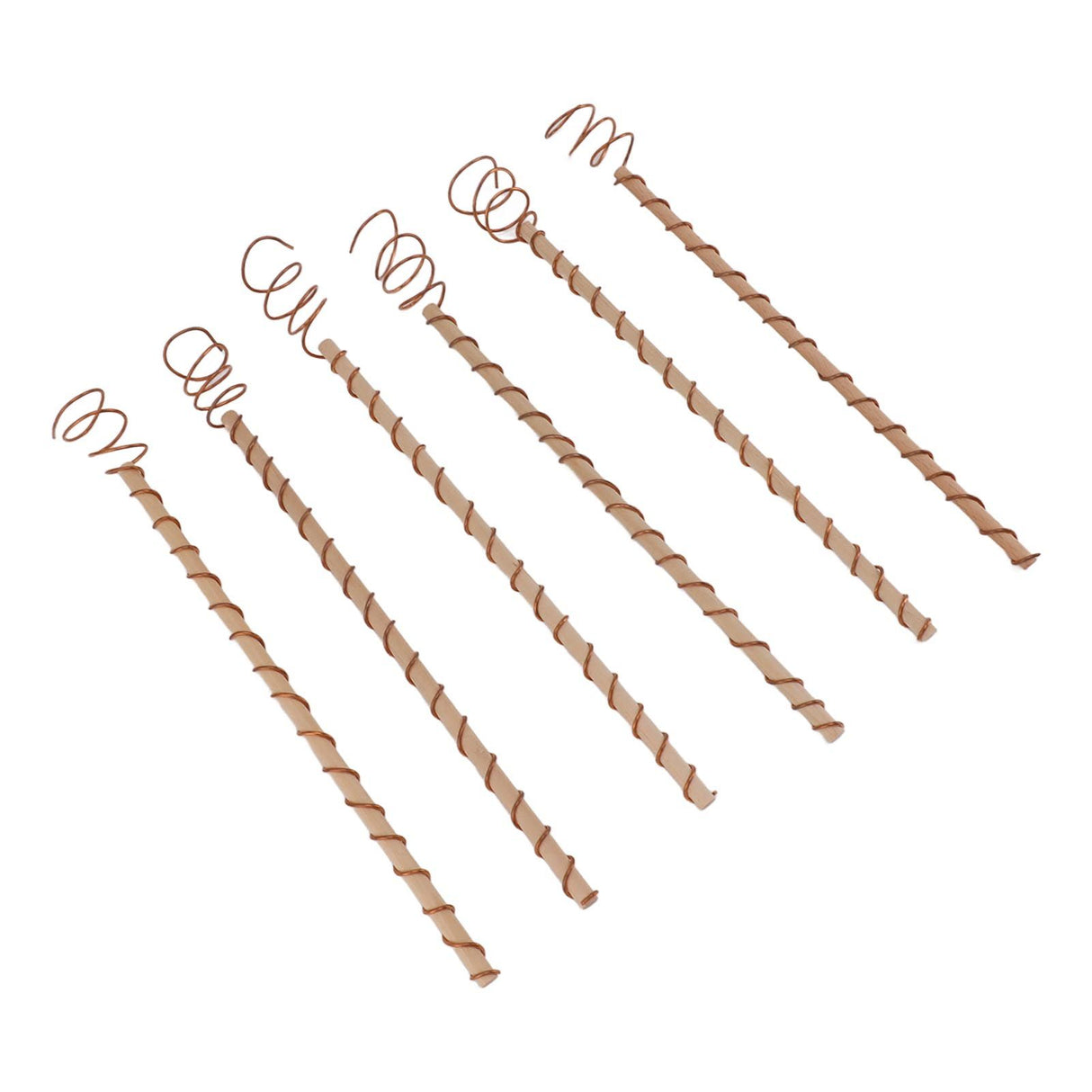 6PCS Electroculture Stakes Stable Support Garden Antenna Copper Coil for Growing Garden Plants Fruits Vegetables