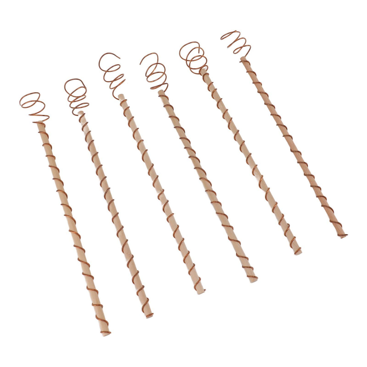 6PCS Electroculture Stakes Stable Support Garden Antenna Copper Coil for Growing Garden Plants Fruits Vegetables