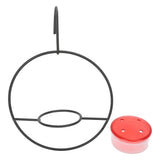 Hummingbird Feeder Beautiful Lightweight Hanging Bird Feeder with 4 Ports for Outdoor Backyard - Top-Down View