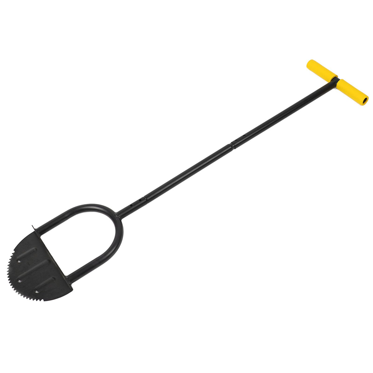 Lawn Edger Tool Half Moon Sharp Saw Tooth Long Handle Hand Edging Tools for Yard Garden Sidewalk Landscaping