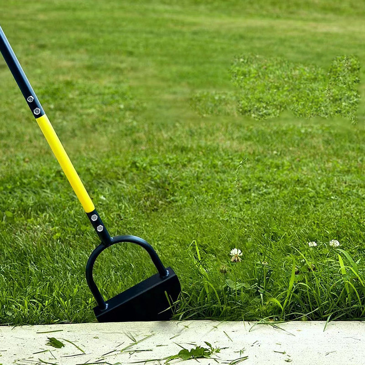 Lawn Edger Tool Half Moon Sharp Saw Tooth Long Handle Hand Edging Tools for Yard Garden Sidewalk Landscaping