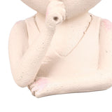 Face Flower Pot Head Planter Pot Cute Resin Succulent Planter with Drainage Hole Closed Eyes Large Opening for Indoor Outdoor - Extra Image