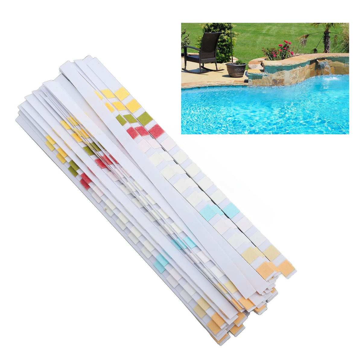 50 Strips PH Test Strips 14 in 1 Alkalinity Hardness PH Testing Paper for Swimming Pool Drinking Water Spa