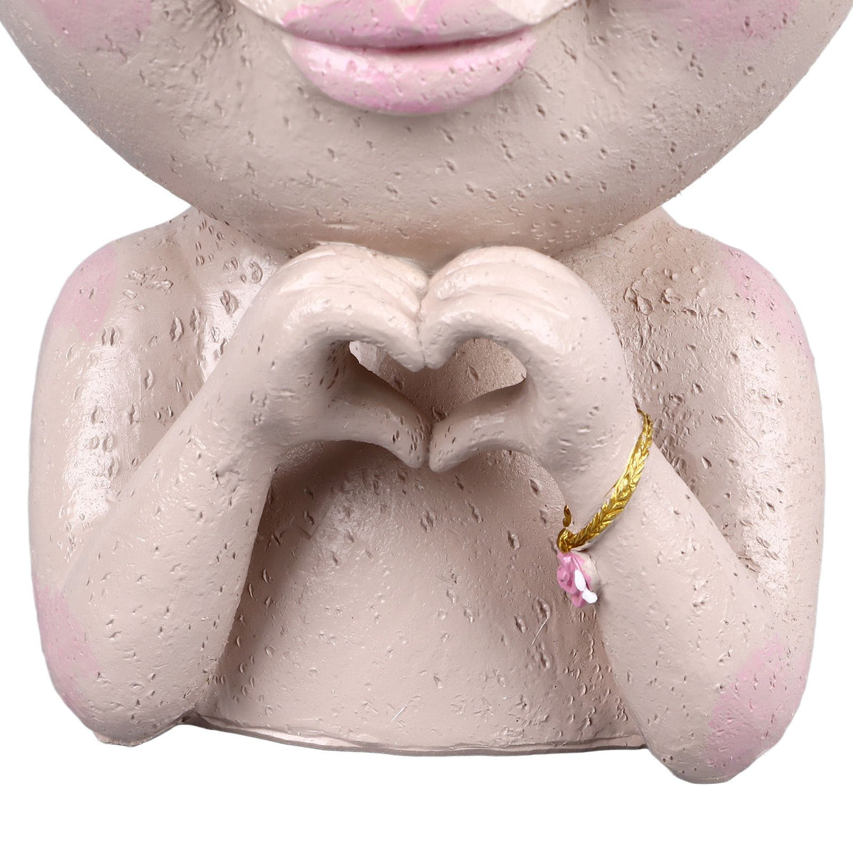 Face Planter Pot Resin Love Style Lady Head Succulent Planter Women Face Flower Pot with Drainage Hole Spades for Indoor Outdoor White