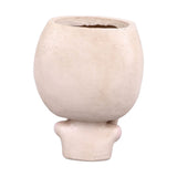 Face Planter Pots Large Caliber Resin Drainage Hole Design Creative Head Succulent Planters Pot for Herbs Succulents Cacti