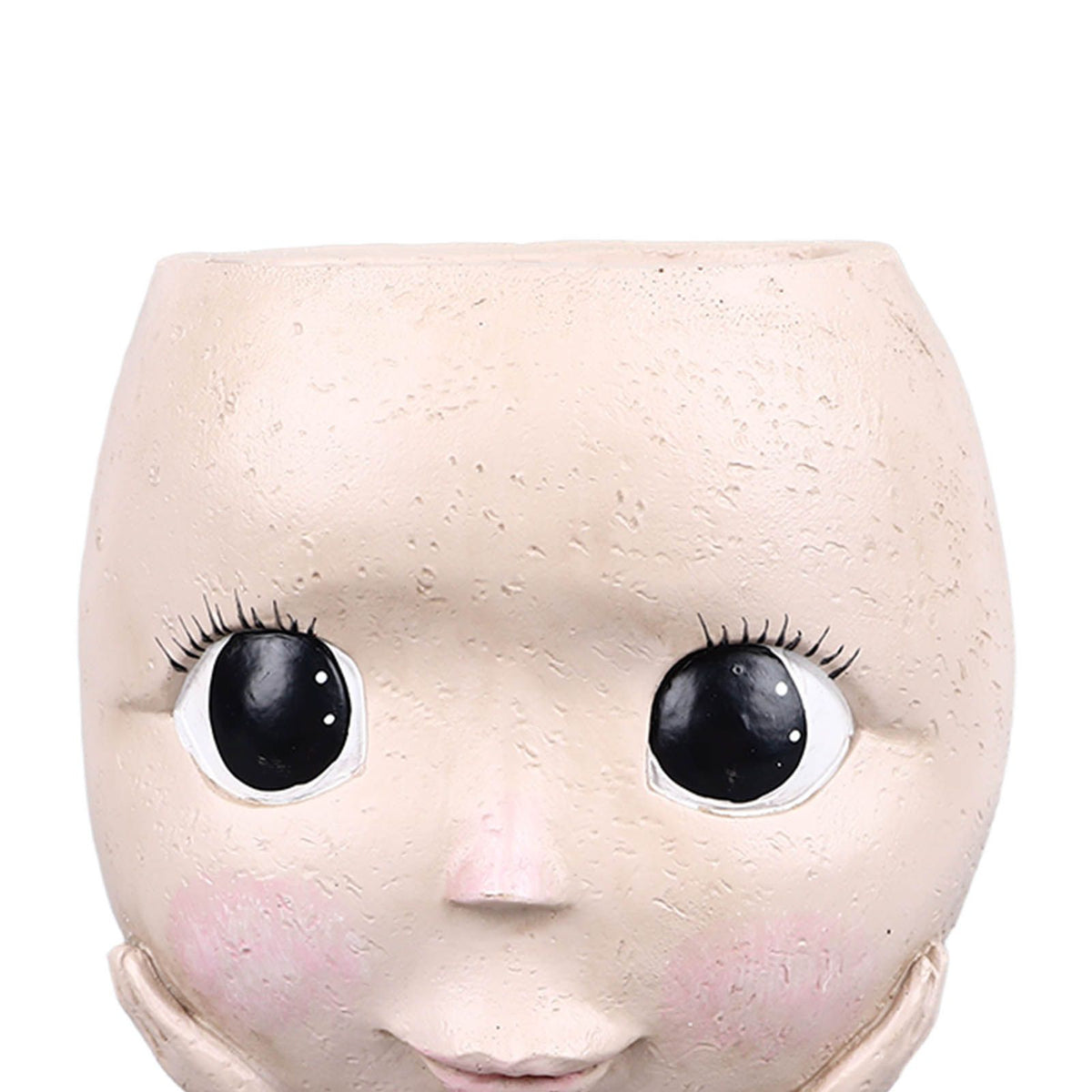 Face Planter Pots Large Caliber Resin Drainage Hole Design Creative Head Succulent Planters Pot for Herbs Succulents Cacti