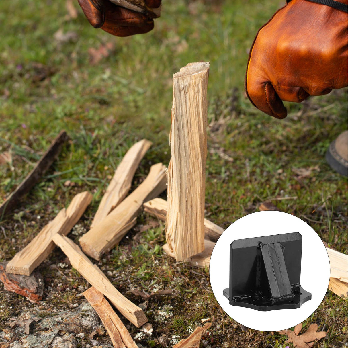 Firewood Splitter Portable Kindling Splitter Log Wood Splitting Opening Tool for Home Outdoor Camping