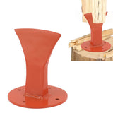 Firewood Splitter Manual Kindling Splitter Antislip Safe Log Splitter Wood Splitter for Indoor Outdoor Forged Steel Orange