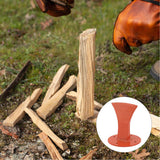 Firewood Splitter Manual Kindling Splitter Antislip Safe Log Splitter Wood Splitter for Indoor Outdoor Forged Steel Orange - Extra Image