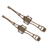 2Pcs Backpack Binding Clip MOLLE Gear Organizer Fastener Elastic Binding Buckle Carabiner Clip Bags Clasp Cord Fix Gear Elastic Strap Khaki - Side View