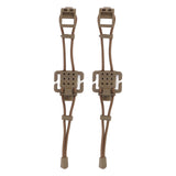 2Pcs Backpack Binding Clip MOLLE Gear Organizer Fastener Elastic Binding Buckle Carabiner Clip Bags Clasp Cord Fix Gear Elastic Strap Khaki - 45-Degree Angle